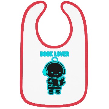 Discover Neon Book Lover Character Bibs