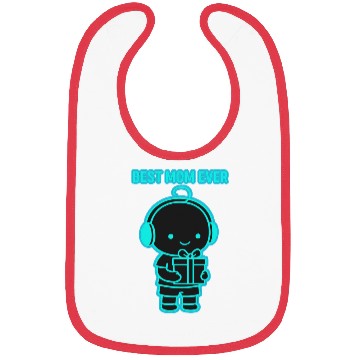 Discover Best Mom Ever Neon Glow Design Bibs