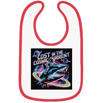 Discover Cosmic Shark Astronaut Adventure Bibs