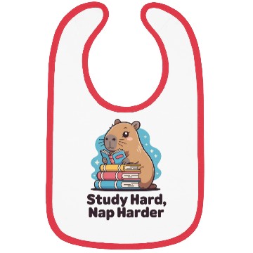 Discover Cute Hamster Reading with Books Bibs