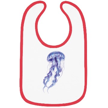 Discover Bioluminescent Purple Jellyfish Illustration Bibs