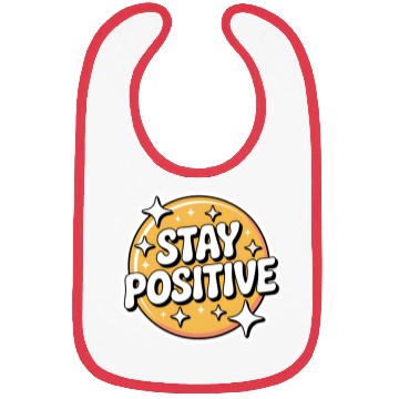 Discover Positive Vibes Motivational Sticker Bibs