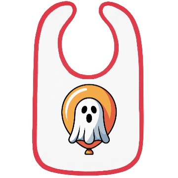 Discover Halloween Ghost with Orange Halo Bibs