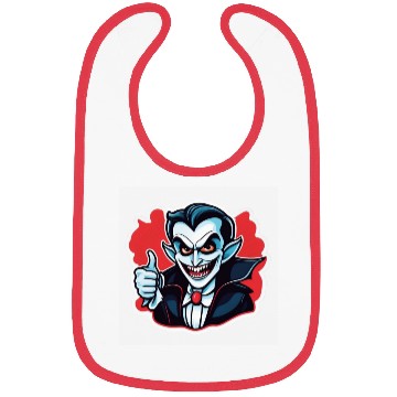 Discover Vampire Villain Cartoon Illustration Bibs
