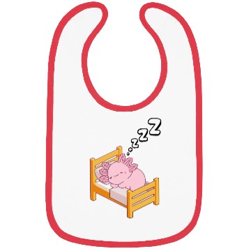 Discover Cute Sleepy Dream axolotl Design Bibs