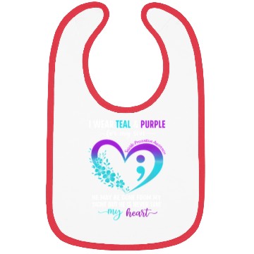 Discover I Wear Teal & Purple for My Son Suicide Prevention Bibs