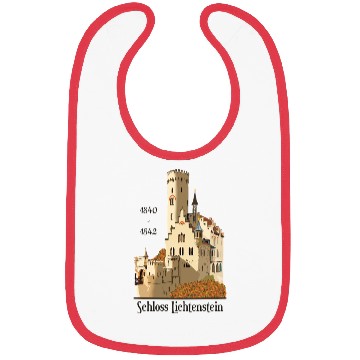 Discover Lichtenstein Castle, hand-drawn. Germany Bibs