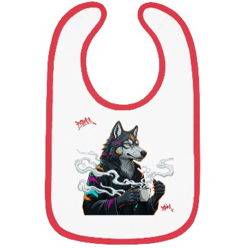 Discover anthropomorphic wolf streatwear Bibs