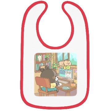 Discover Cozy teddy bear studying Bibs