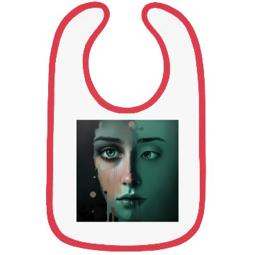 Discover Digital Abstract Female Portrait Bibs