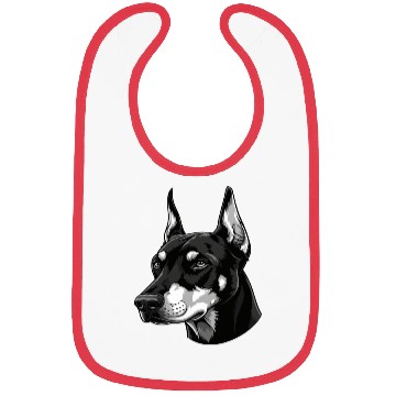 Discover Elegant Black and White Husky Portrait Bibs