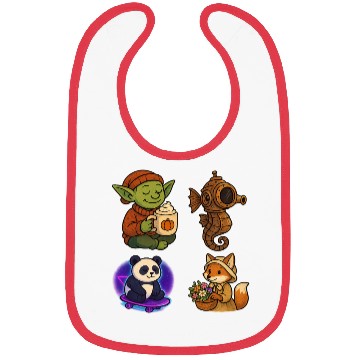 Discover Whimsical Forest Creature Collection Bibs