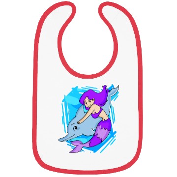 Discover Dolphin with Mermaid Bibs