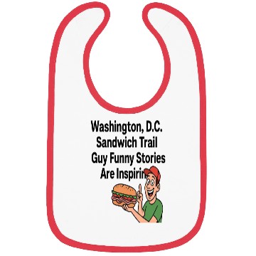 Discover Washington DC Sandwich Throw Guy  Bibs