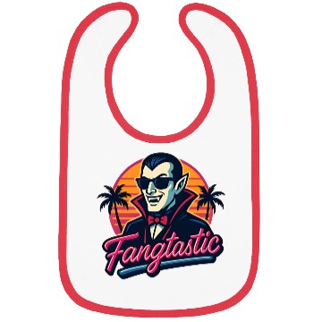 Discover Fangtastic – Retro Vampire Neon Style Bibs