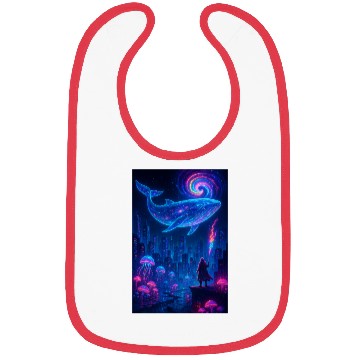 Discover cosmic-city-dreams-galactic-whale-nightscape Bibs