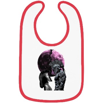 Discover Ancient Warrior Battle Moon Scene Bibs