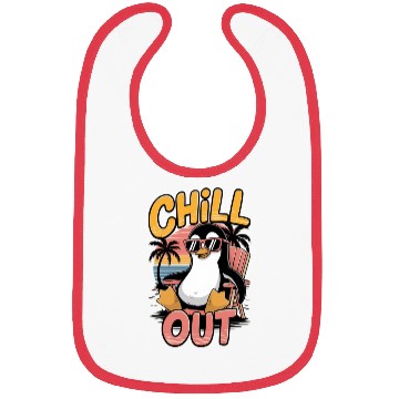 Discover Chill Out Penguin Summer Vibes Bibs