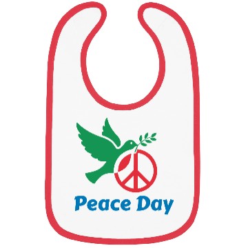 Discover Peace Day Dove with Olive Branch Bibs
