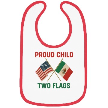 Discover Proud Child Two Flags Design Bibs