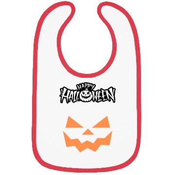 Discover Spooky Jack-O-Lantern Halloween Design Bibs