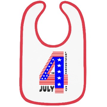 Discover July 4th Stars and Stripes Independence Design Bibs