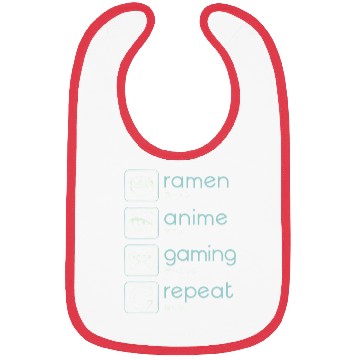 Discover Ramen Anime Gaming Repeat Bibs