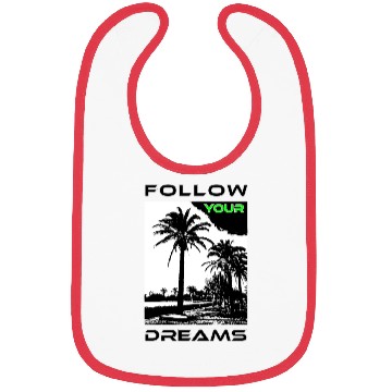 Discover Tropical Palm Tree Sunset Illustration Bibs