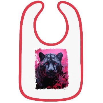 Discover Pink Pop Art Black Panther  Bibs