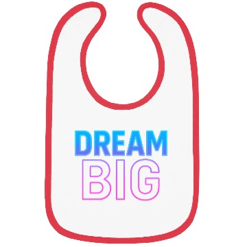 Discover Dream Big Neon Retro Typography Bibs