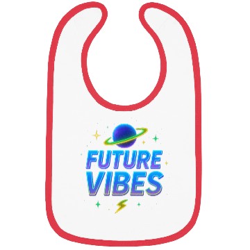 Discover Future Vibes Neon Planet Design Bibs