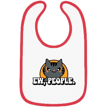 Discover Ew, People – Funny Cat Introvert Design Bibs