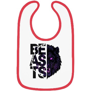 Discover Neon Dark Lion Illustration Bibs