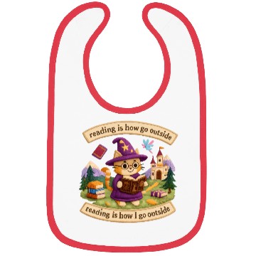 Discover Whimsical Cat Wizard Reading Bibs
