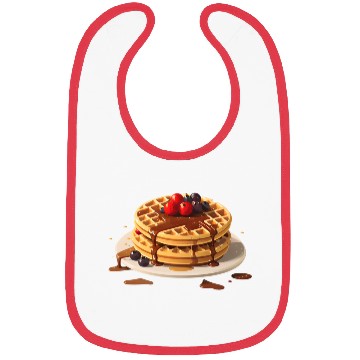 Discover Chocolate Drizzled Berry Waffles Design Bibs