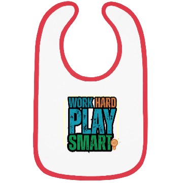 Discover Work Hard Play Smart Motivational Design Bibs