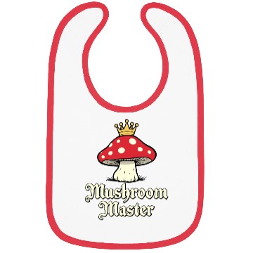 Discover Mushroom King Crown Graphic Bibs