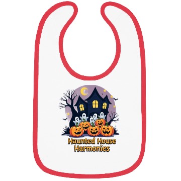 Discover Haunted House Harmonies Halloween Design Bibs