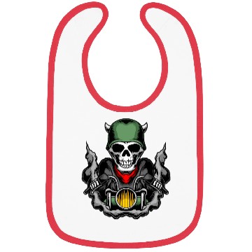 Discover Skull Biker Motorcycle Design Bibs