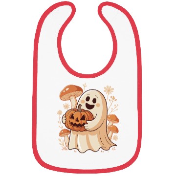 Discover Cottagecore Halloween Ghost Flower Pumpkin Bibs