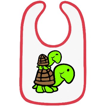Discover 2 turtles piggyback mummy daddy child riding cute Bibs