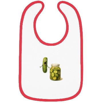 Discover Whimsical Pickle Cucumber Character Bibs