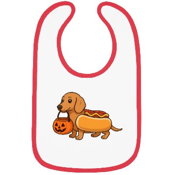 Discover Hot Dog Dachshund Halloween Bibs