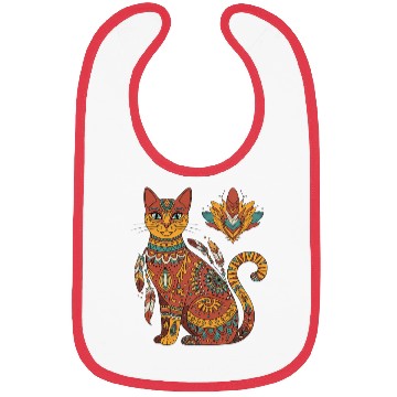 Discover Boho Mandala Cat – Tribal Art Vibes Bibs