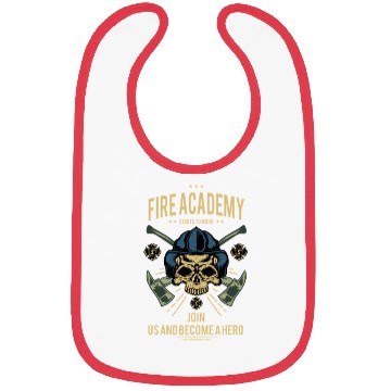 Discover Fire Academy Skull Hero Design Bibs