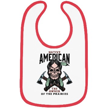 Discover Native American Skull Warrior Design Bibs