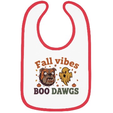 Discover Fall vibes | Halloween Bulldog Ghost  Bibs