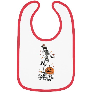 Discover Halloween Skeleton Pumpkin Fall Autumn Spooky Gift Bibs