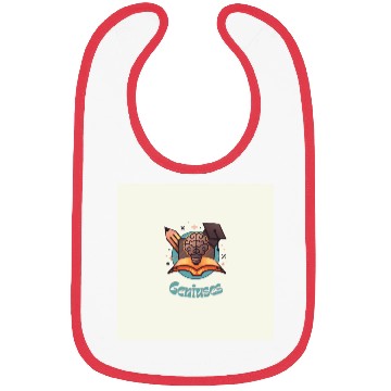 Discover Genius Brain Education Illustration Bibs