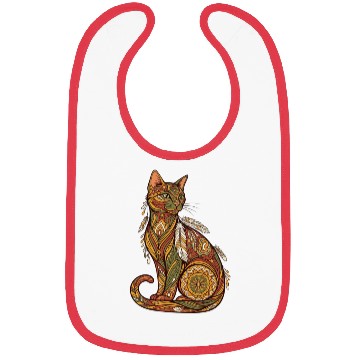Discover Boho Cat – Mandala Tribal Feather Design Bibs